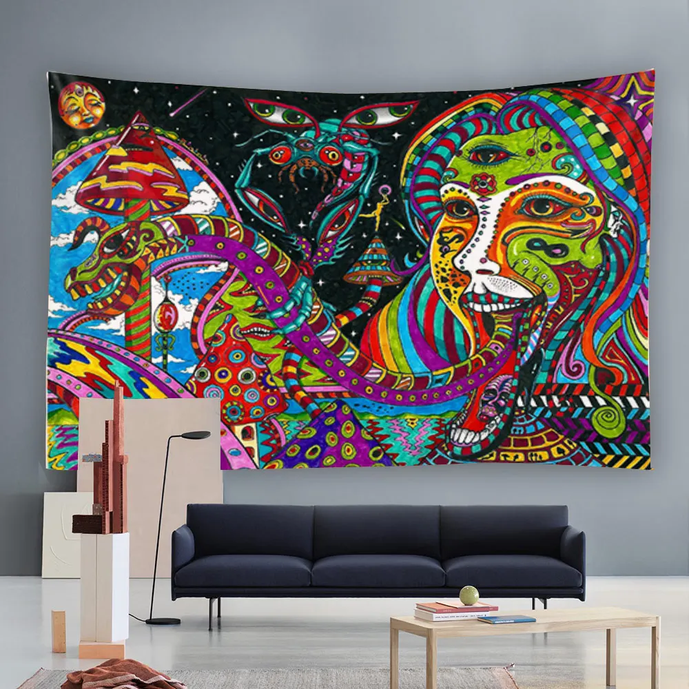 Tapestry Decor Magic Chakra Wall Hanging Tapestry Boho Art Deco Blanket Curtain Bedroom Living Room Decor