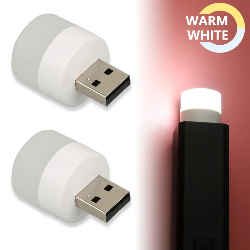 1PC USB LED Plug Lamp Super Bright Eye Protection USB Book Lighting Computer Mobile Power Charging Small LED Night Light