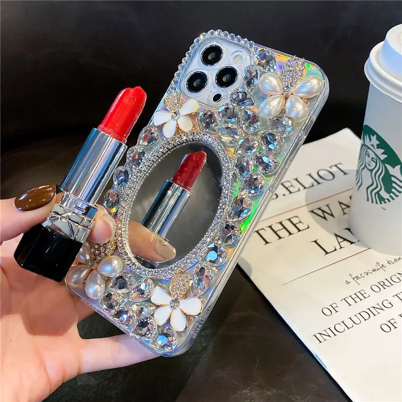 Wrist Strap Bling Case for Motorola Moto Edge 50 Fusion 50Neo G24 G34 G85 G04 G04S Cover Rhinestone Telefon Fundas