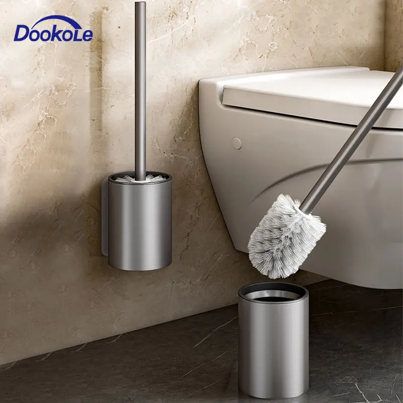 DOOKOLE-Wall-Mounted-Toilet-Brush-and-Holder-Set-Flexible-Toilet-Bowl ...