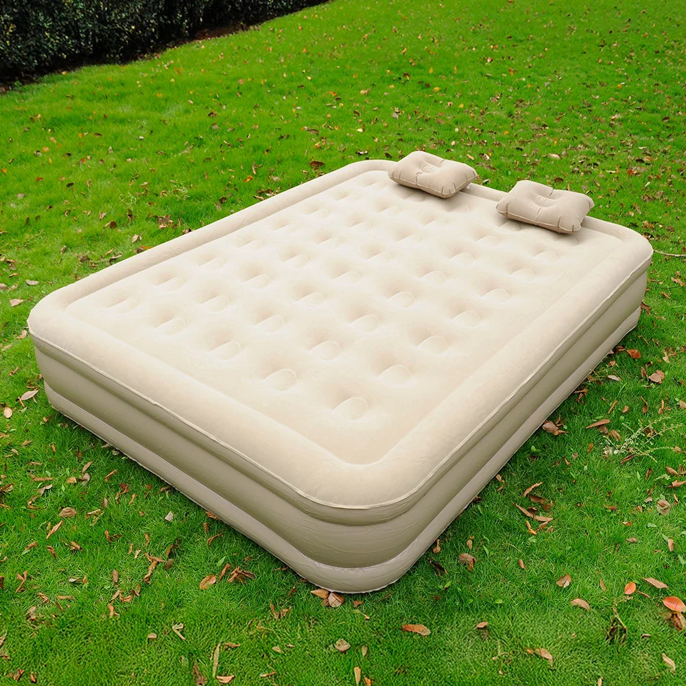 Car Travel Bed 21-Hole Foldable Air Mattress With Built-in Pump Colchon Inflable Camping Portable Outdoor Inflatable Bed