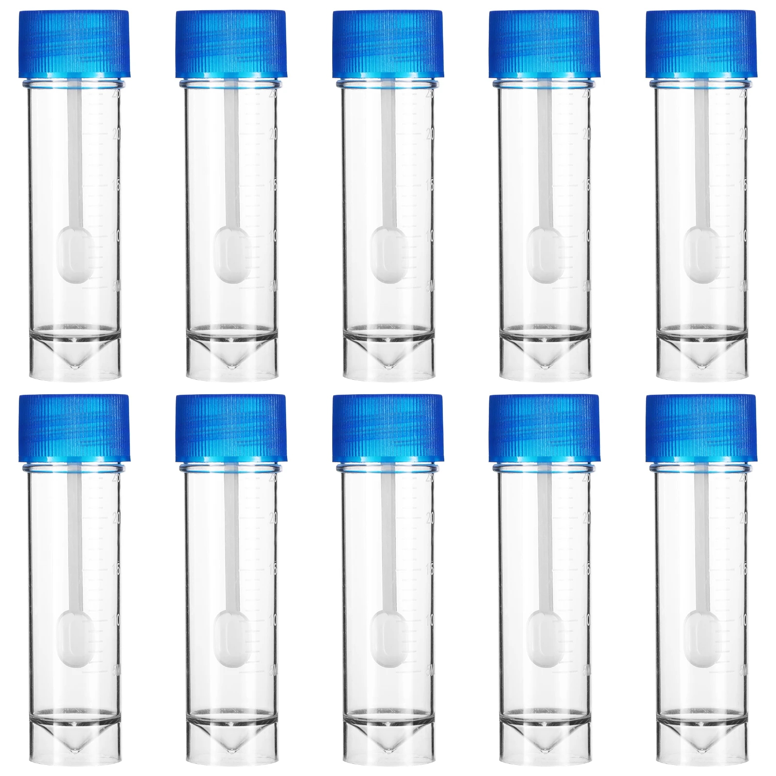 10pcs Plastic Leak Resistant Lid Specimen Cups Stool Sample Cups Fecal Specimen Stool Sample Collection