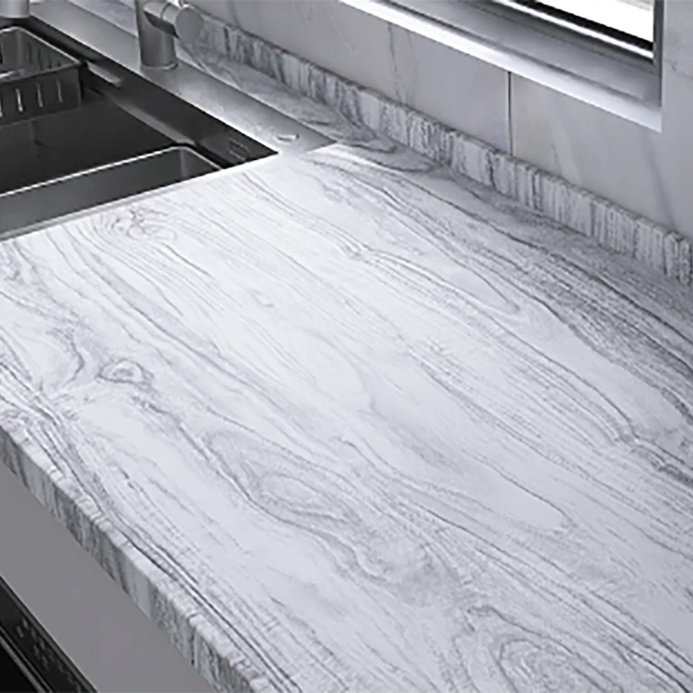 Thickened kitchen cabinet background decoration waterproof oil resistant moisture-proof wood grain self-adhesive wallpaper