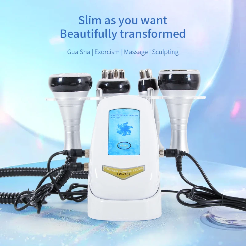 

4-IN-1 RF Skin Lifting Anti-Wrinkle Radio Frequency Vacuum Cellulite Fat Burner 40K Cavitation Ultrasonic Body Slimming Machine