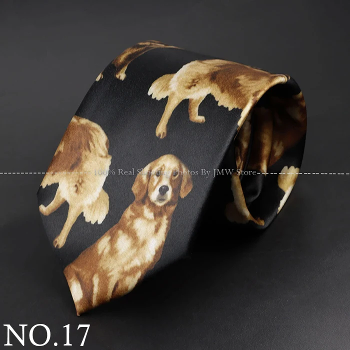 Mens Silk Tie - Creative Graffiti Animal Print Necktie for Business Weddings and Parties