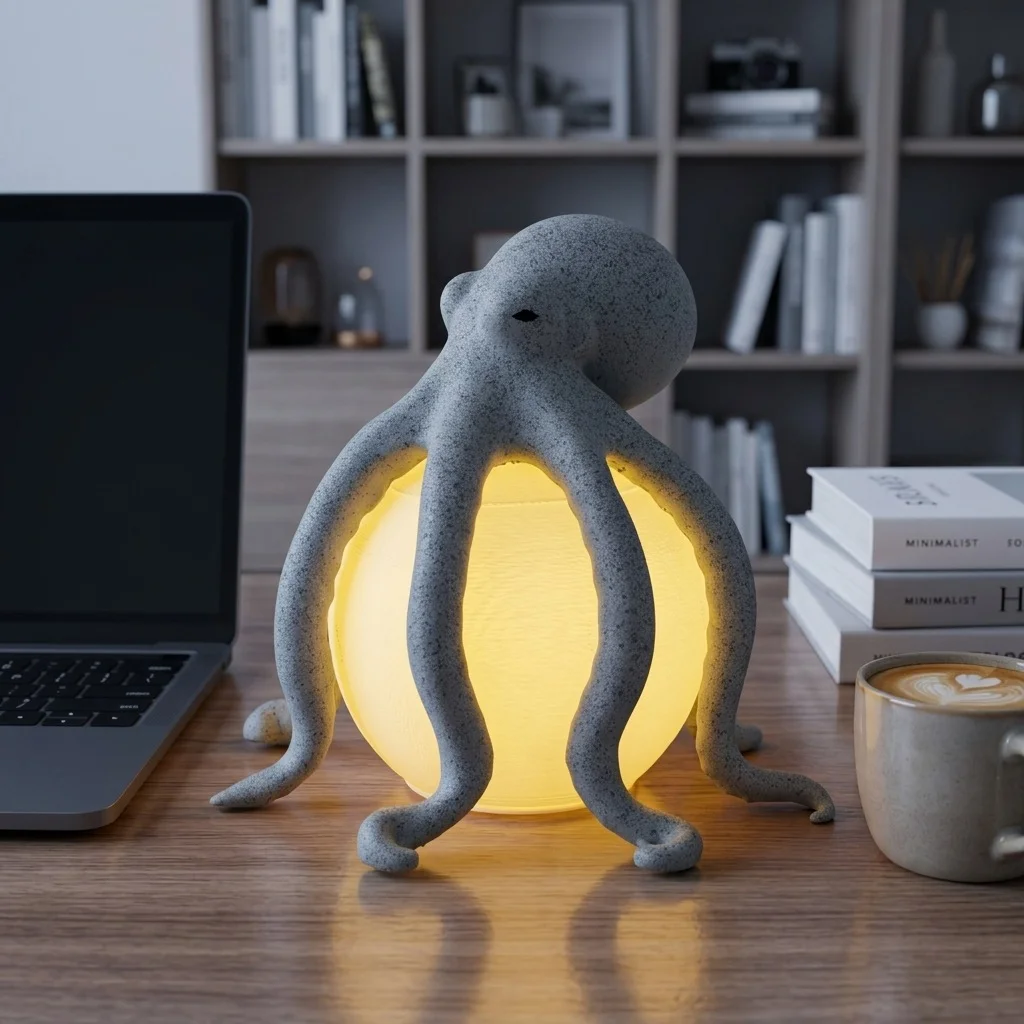 문어 바다 테이블 램프 3D LED 침실등 침실 장식 조명 LED 수면등 수면 LED 해파리 램프