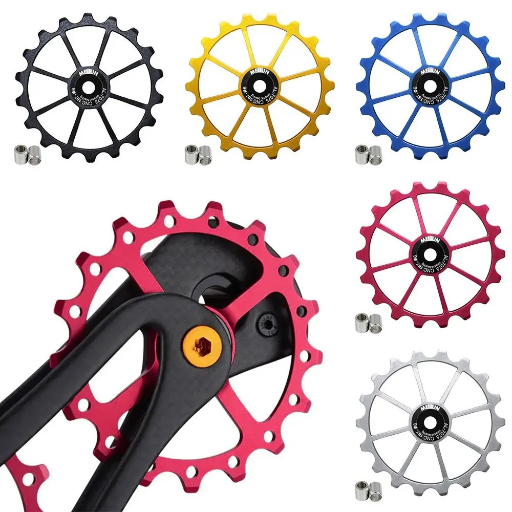Durevole 18T Sport All'Aria Aperta Mtb Accessori Per Biciclette Deragliatore Posteriore Rullo Guida Bici Tenditore Puleggia Cuscinetto In Ceramica