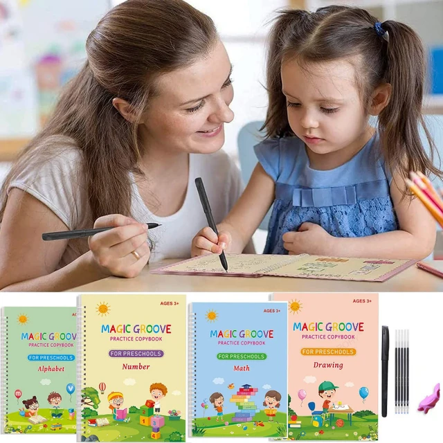 Cahier De Calligraphie Montessori Avec Stylos, Cahier Magique, Jouets Pour  Enfants, Cahier D'écriture Réutilisable - Cahier - AliExpress