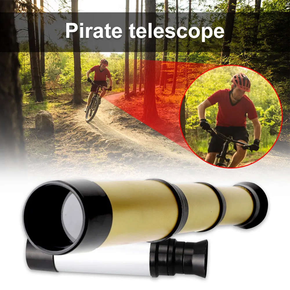 Telescopio Monoculare Zoomabile Portatile Vintage Da 35Mm Leggero Pirata Spyglass Regali Per Bambini Bambini Campeggio All'Aperto Advanture