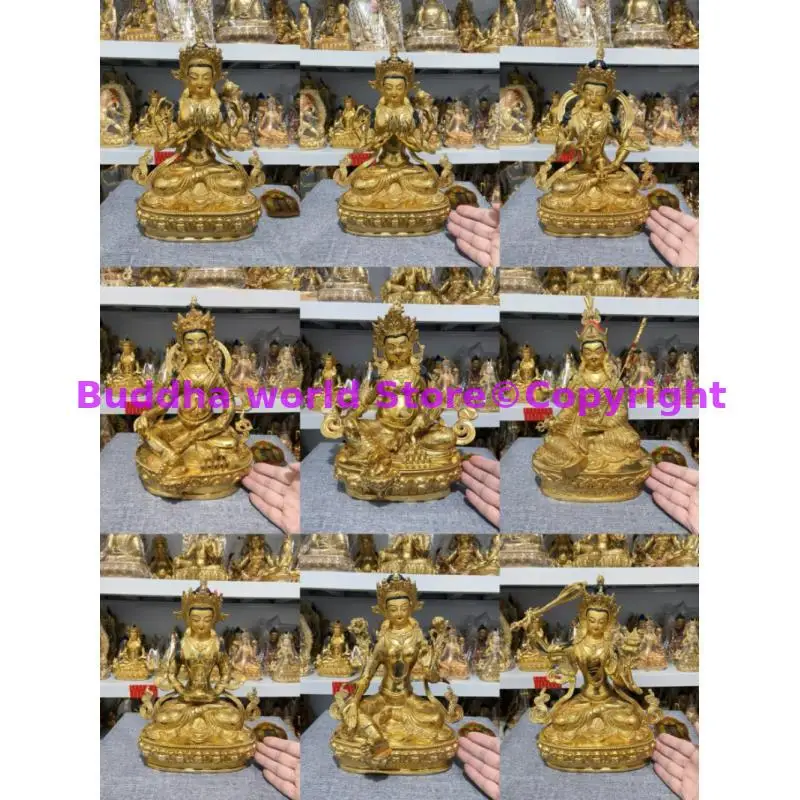 

Оптовая продажа, буддистская статуя храма, Гуань Инь, тара, желтая династика, Гуру Ринпоче, манджури, большой размер
