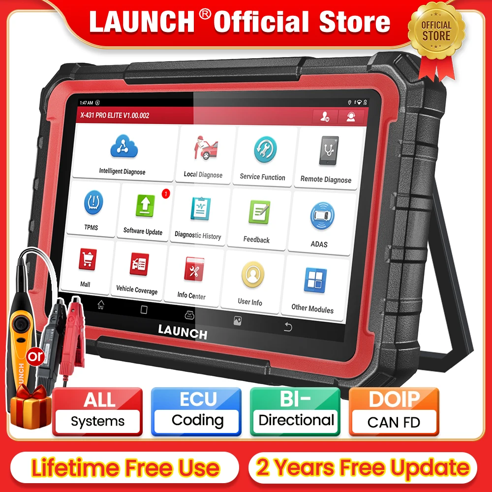 LAUNCH X431 PROS V+ 5.0 | Scanner Diagnostico Auto Completo Di Livello OE | Controllo Bidirezionale, Programmazione Chiavi IMMO, Codifica ECU | Con 31+ Funzioni Speciali E Aggiornamenti 2024