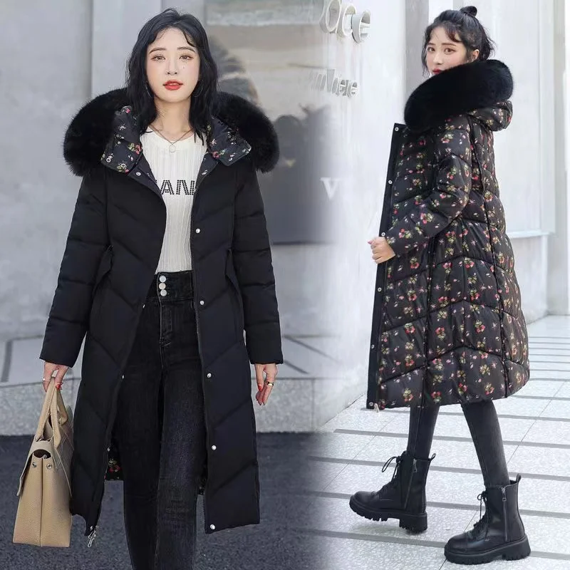 Women Double Side Wear Hooded Down Jacket main image 1