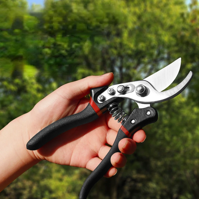 

Garden Hand Pruner With SK5 Steel Blades Pruning Shear Garden Cutting Tools For Tree Trimmers Orchard Shears Fruit Tree Pruning
