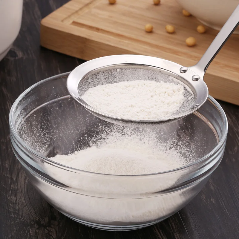 Stainless Steel Fine Mesh Strainers Filter Spoon Hot Pot Skimmer Ladle with Wooden Handle Frying Scoop Noodles Dumpling Sieve
