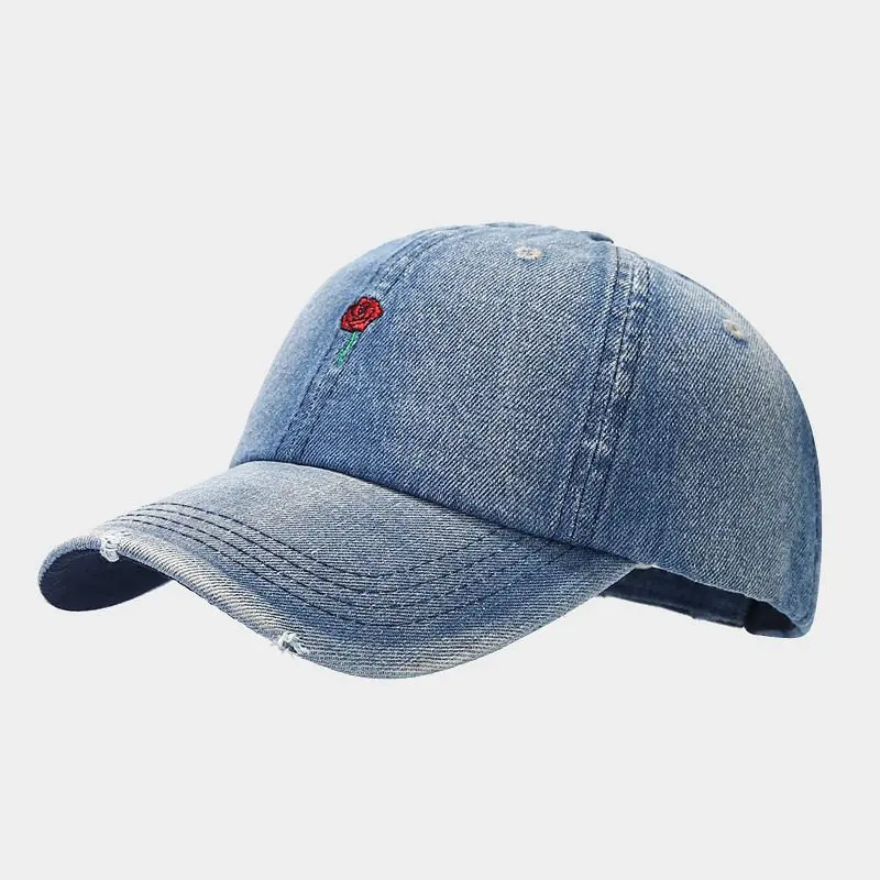 

Хлопковая Кепка с вышивкой розы, бейсболка, регулируемые уличные Снэпбэк кепки для мужчин и женщин, 200