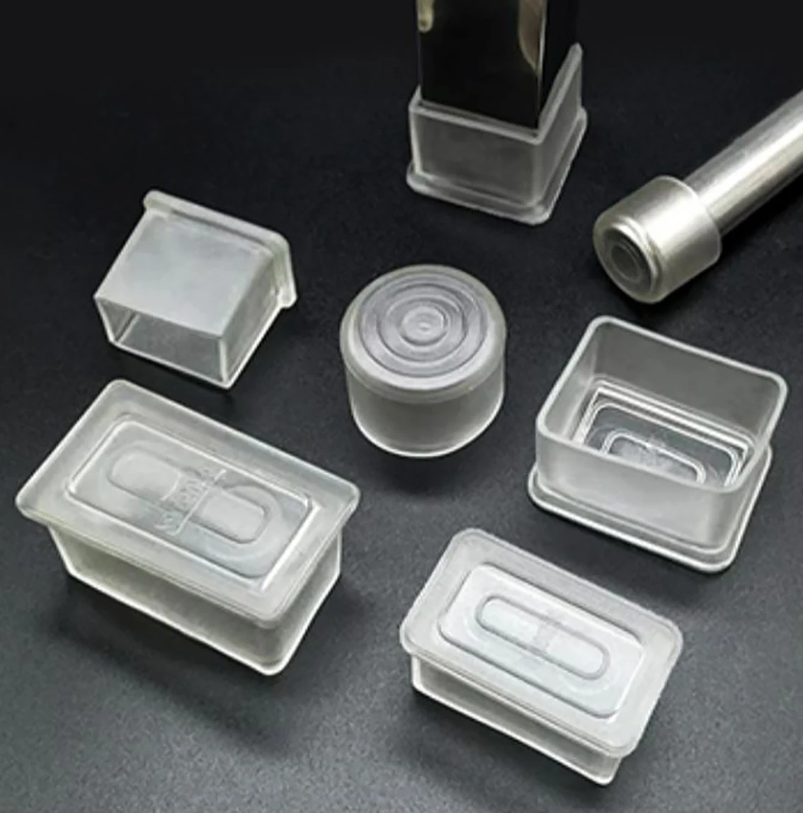 10-32mm Clear PVC Soft Rubber Pipe Sleeve Transparent Round Caps Protection Gasket Dust Seal End Cover For Pipe Bolt Furniture