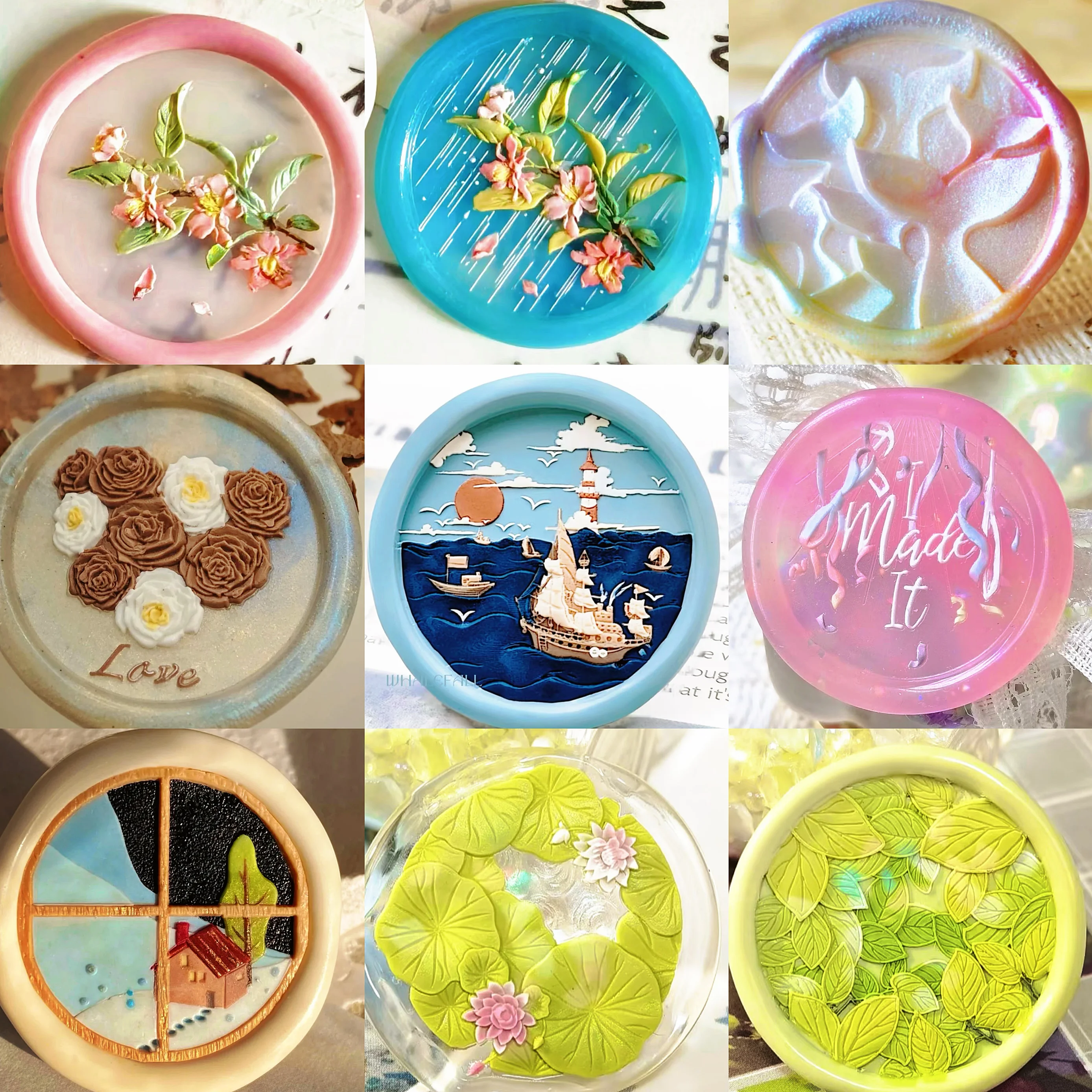 Handmade Bronze Seal Fire Seal Rose Firework Emed Metal Cute Stamp Envelope Seal Student Supplies Busin Tools