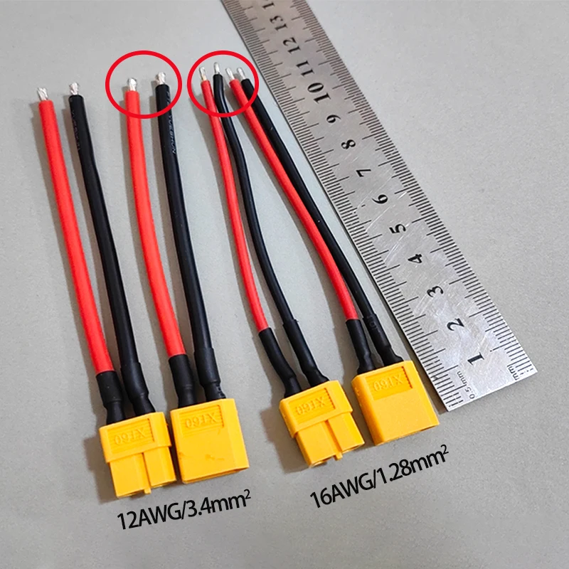 1PCS XT60 남성 여성 커넥터 플러그(10/50cm 12/16AWG 와이어 케이블 포함) RC 비행기 Lipo 배터리 ESC FPV 드론 자동차 보트용