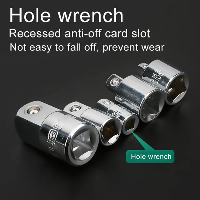 3/8 To 1/4 Inch Drive Reducer 3Pcs Socket Adapter Set - 3/8 Inch Female ...