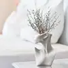 Face Vases For Flowers Ceramics Statue Flower Vase Body Vase Modern Minimalisms Style Face Pots Bust Head Shaped For Birthday 4