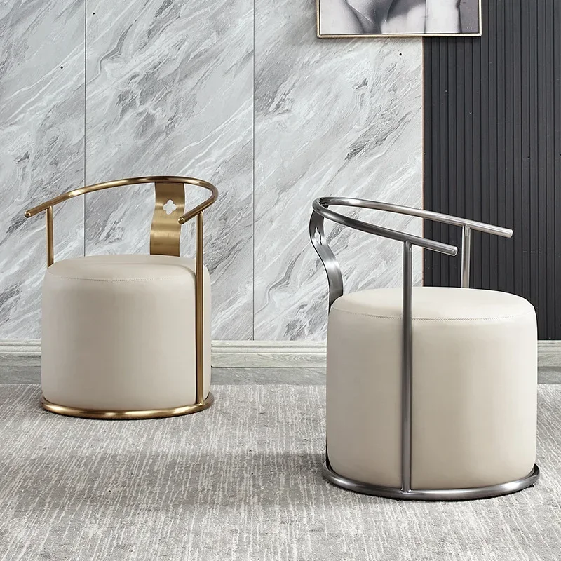 Living room chairs Modern Luxury High-back Chair Office Home Leisure Chair Bedroom Makeup Stool Tea Guest Table