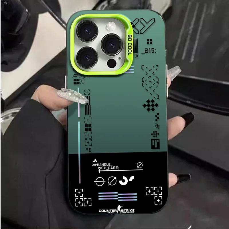 Sleek Plating Matte Hard Cover - Trendy Gaming-Inspired Design