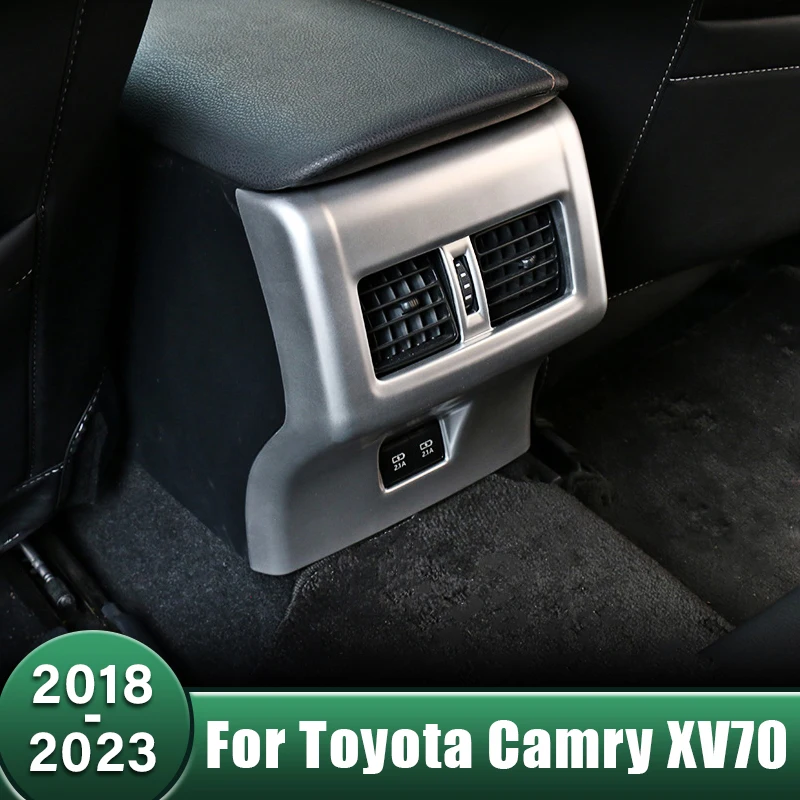 

ABS Car Rear Air Conditioning Vent Outlet Frame Cover Trim Accessories For Toyota Camry XV70 70 2018 2019 2020 2021 2022 2023