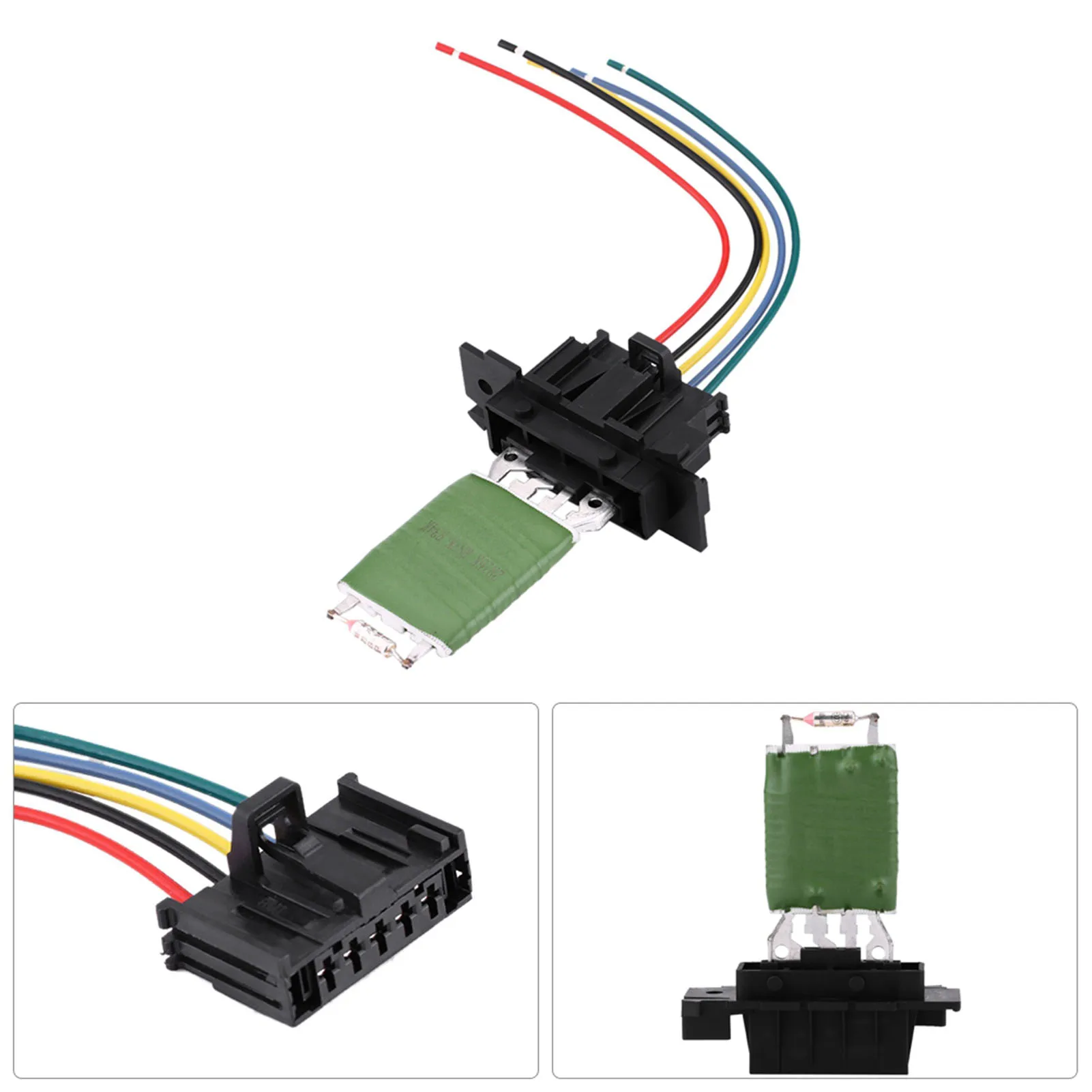 77364061 95508692 Heater Motor Blower Fan Resistor with Wiring Repair Plug Harness for Fiat Grande Punto Qubo Motor Fan Resistor 4