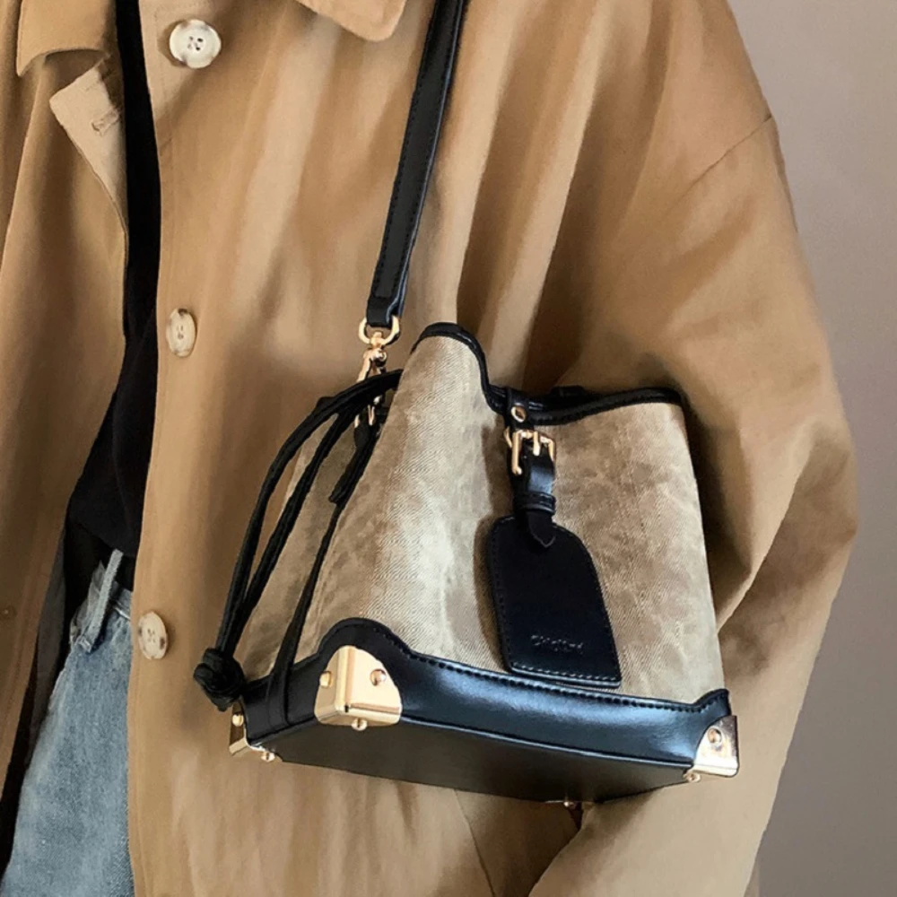 Fashionable and cute bucket bag for women 2025 new high-end single shoulder crossbody small bag 3