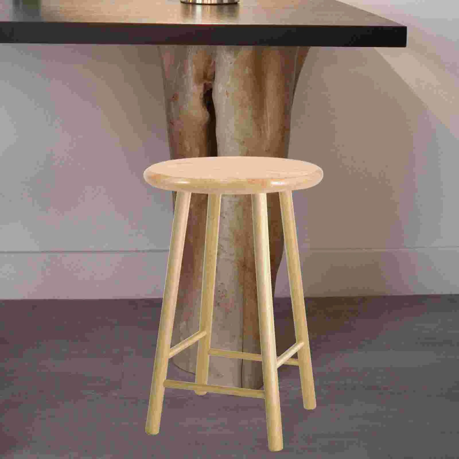 Wood Seats Chair Round Car Decor Canteen Stool Wooden Replacement Cushion for Upholstered