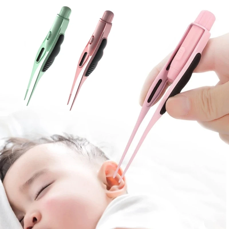 LED Ear Wax Removal Tweezers Anti-Skid Pick Tool with Brightness Light...