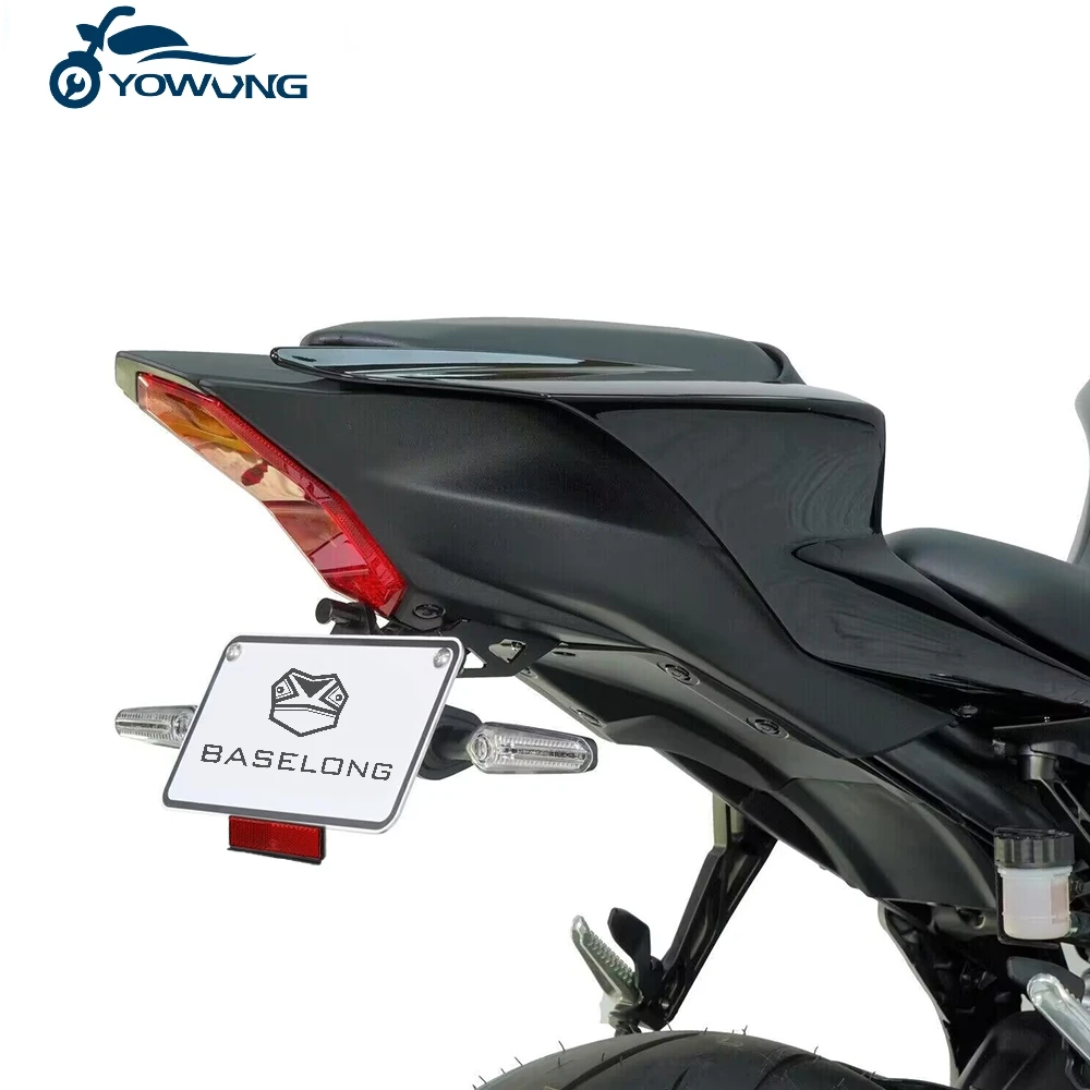 Portatarga Per Kawasaki Z500 E Ninja 500 2024-2025, Fender Eliminator Con Luce LED, Staffa In Ferro Regolabile, Nero