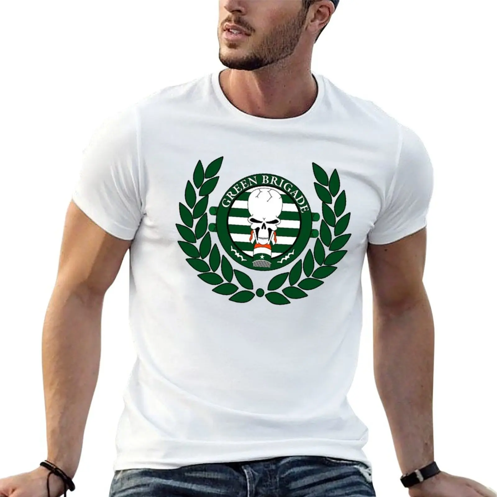 Green Brigade Celtic Men's Cotton Graphic Designer T-Shirt