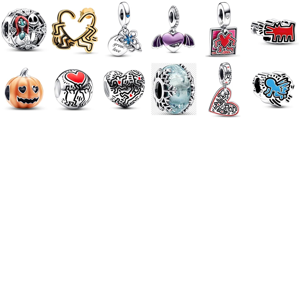 

2022 NEW 100% 925 Sterling Silver Autumn Collection Charm Pendant Fit DIY Women Bracelet Necklace Fashion Original Jewelry Gift