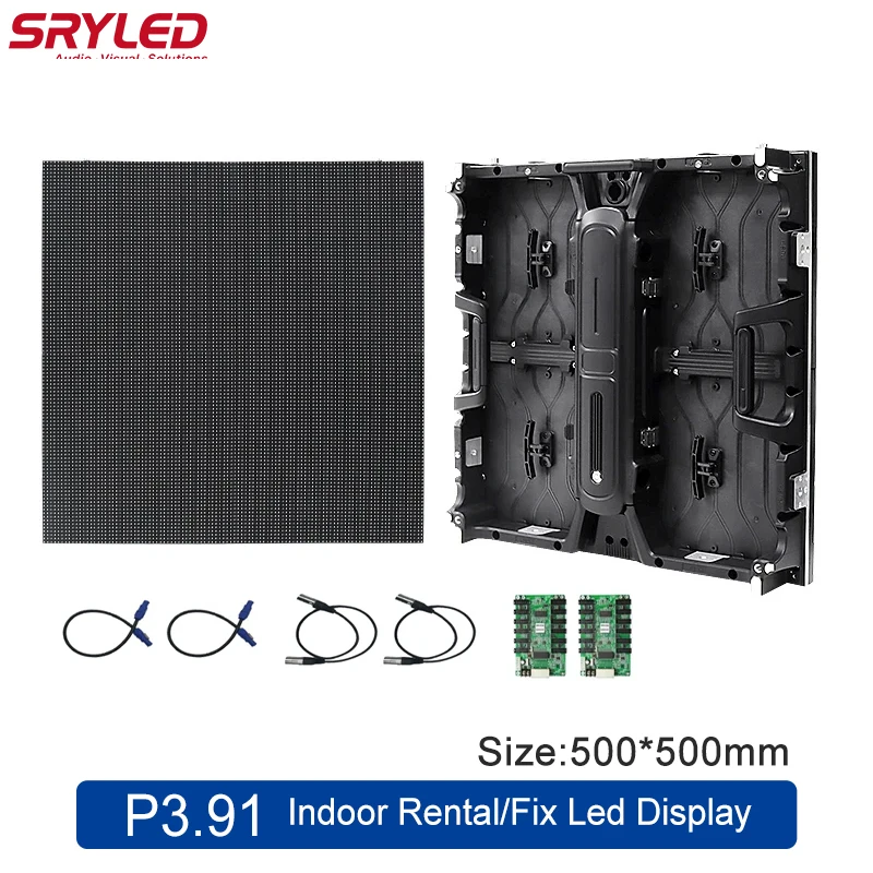 

SRYLED P3.91 Led Display Screen Board Indoor Rental 500x500mm SMD2121 Bussiness Advertising Backdrop Led Video Wall