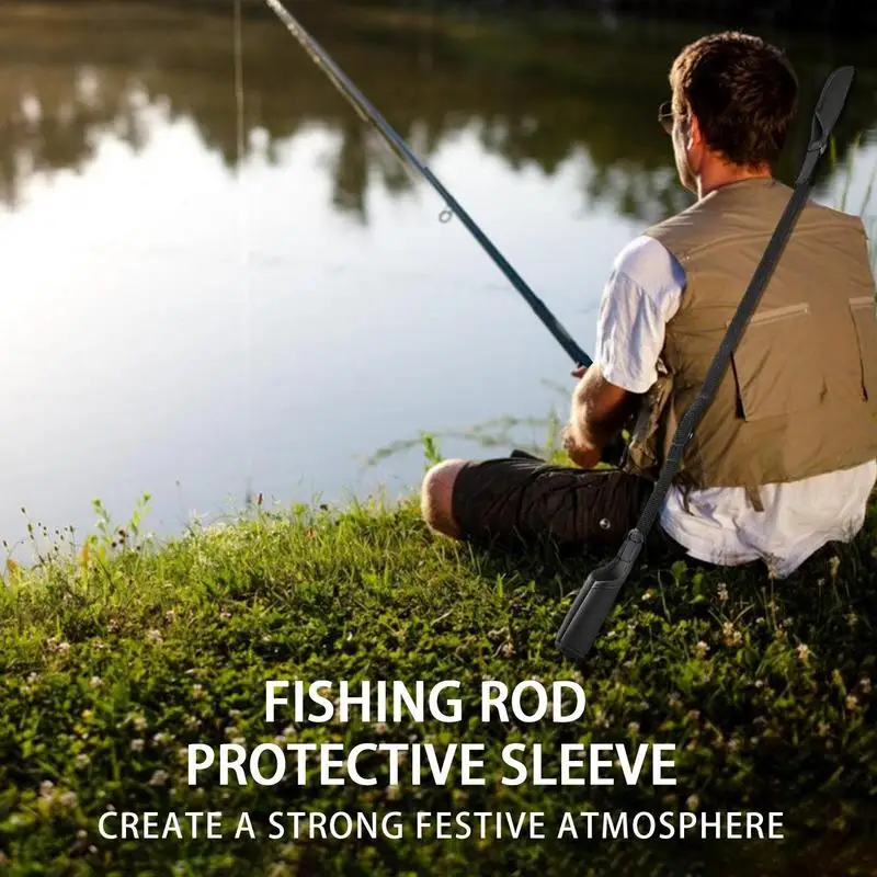 Fishing Rod Socks Srtap Fishing Pole Sleeves Belt Rod Protector Adjustable  Rod Cover Protector For Fishing Rod Tube-Case