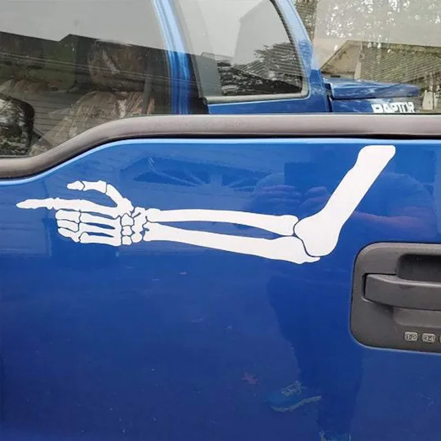 18X6 Inches Mad Max Skeletal Arm Car Decals Windows Door Truck Decor Vinyl Stickers Die Cut Accessories