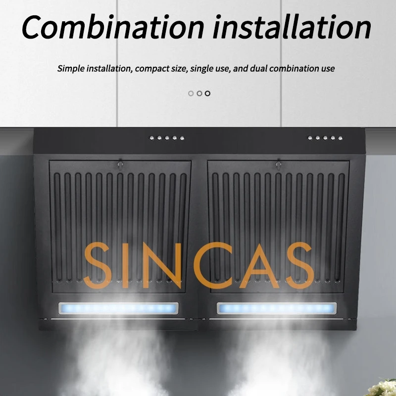 380mm Mini Single-Motor Kitchen Hood Household Rental Room Side Suction Kitchen Ventilator Exhaust Hood Energy Conservation 3