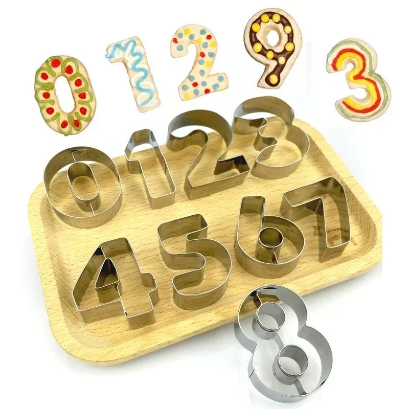 Cookie cutter 9Pcs/Set Digital Shape Cookie Cutter
