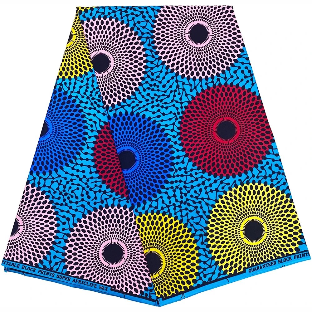 African Fabric High Quality African Ankara Wax Fabric Handmade DIY Material Polyester for Sewing Dress DIY