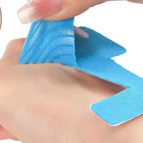 10pcs Hallux Valgus 고정 지원 스포츠 탄성 붕대 발가락 마찰 방지 보호 테이프 패치 남여 발 관리 도구