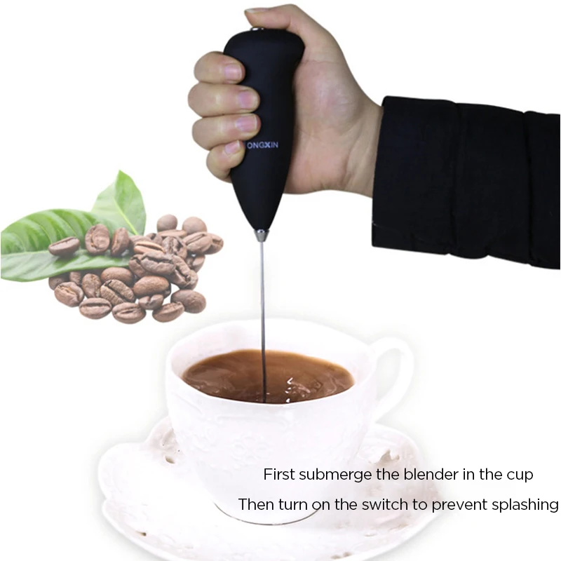 

Electric Milk Frother Creative Stainless Steel Kitchen Whisk for Quick Preparation of Coffee Foam, Cappuccino and Hot Chocolate