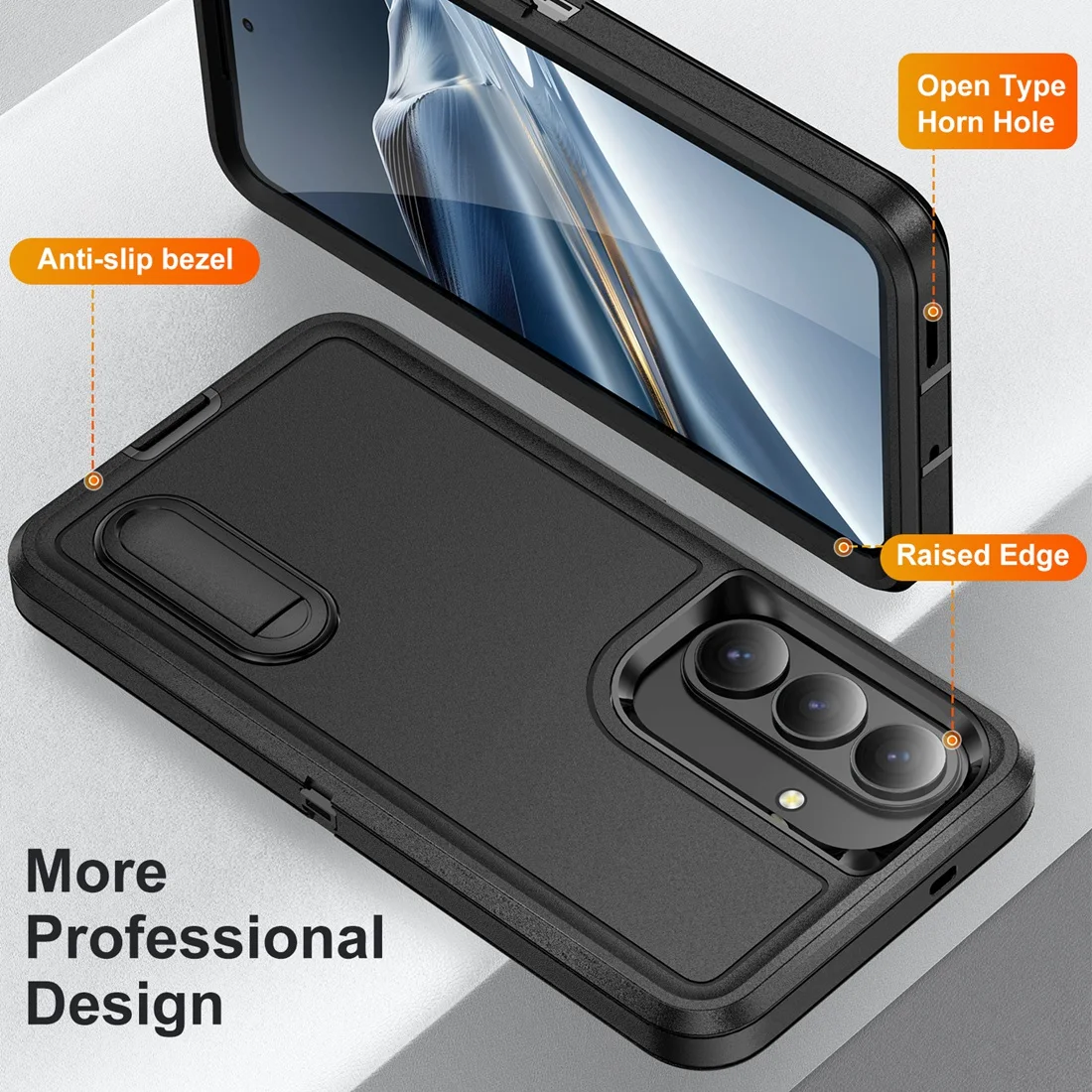 3-in-1 Shockproof Slim Heavy Duty Case with Kickstand