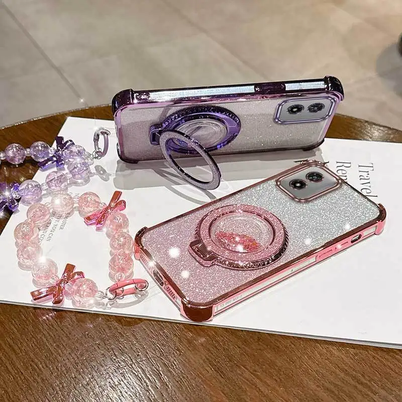 Versatile 3-Piece Phone Case Set with Lanyard & Circular Stand - Enhanced Comfort Design