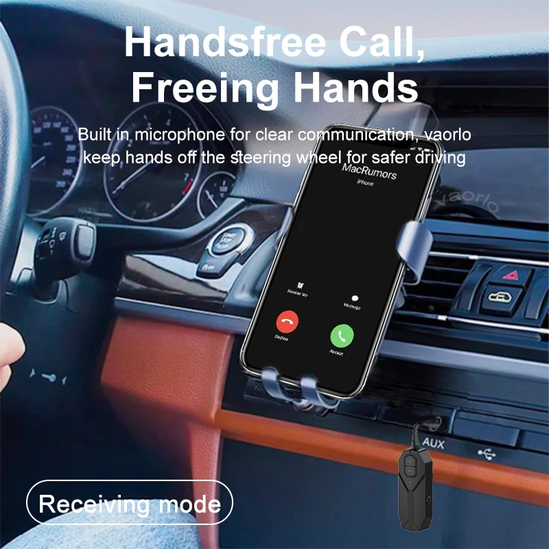 2 In 1 Bluetooth 5.4 Audio Receiver Transmitter Hifi Stereo Wireless Adapter 3.5MM AUX With Mic for Airplane TV PC Car Speaker