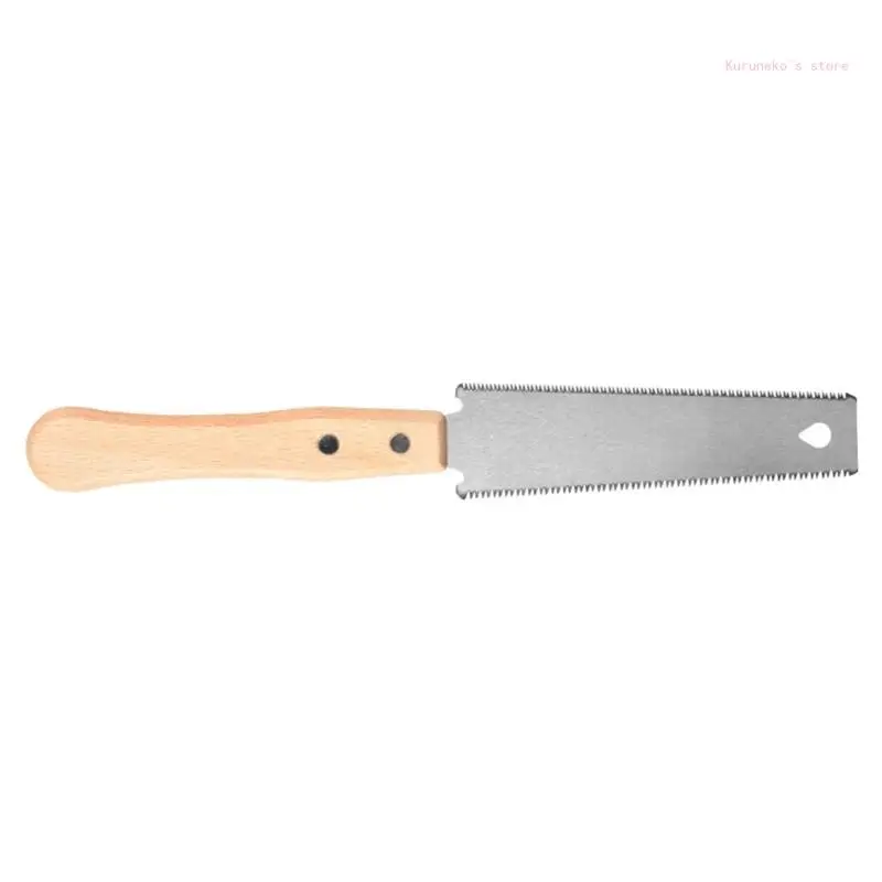 Japanese Hand Double Edged Sided SK5 Flexible Flush Cutter Handle Wooden 2