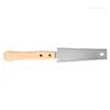 Japanese Hand Double Edged Sided SK5 Flexible Flush Cutter Handle Wooden 2