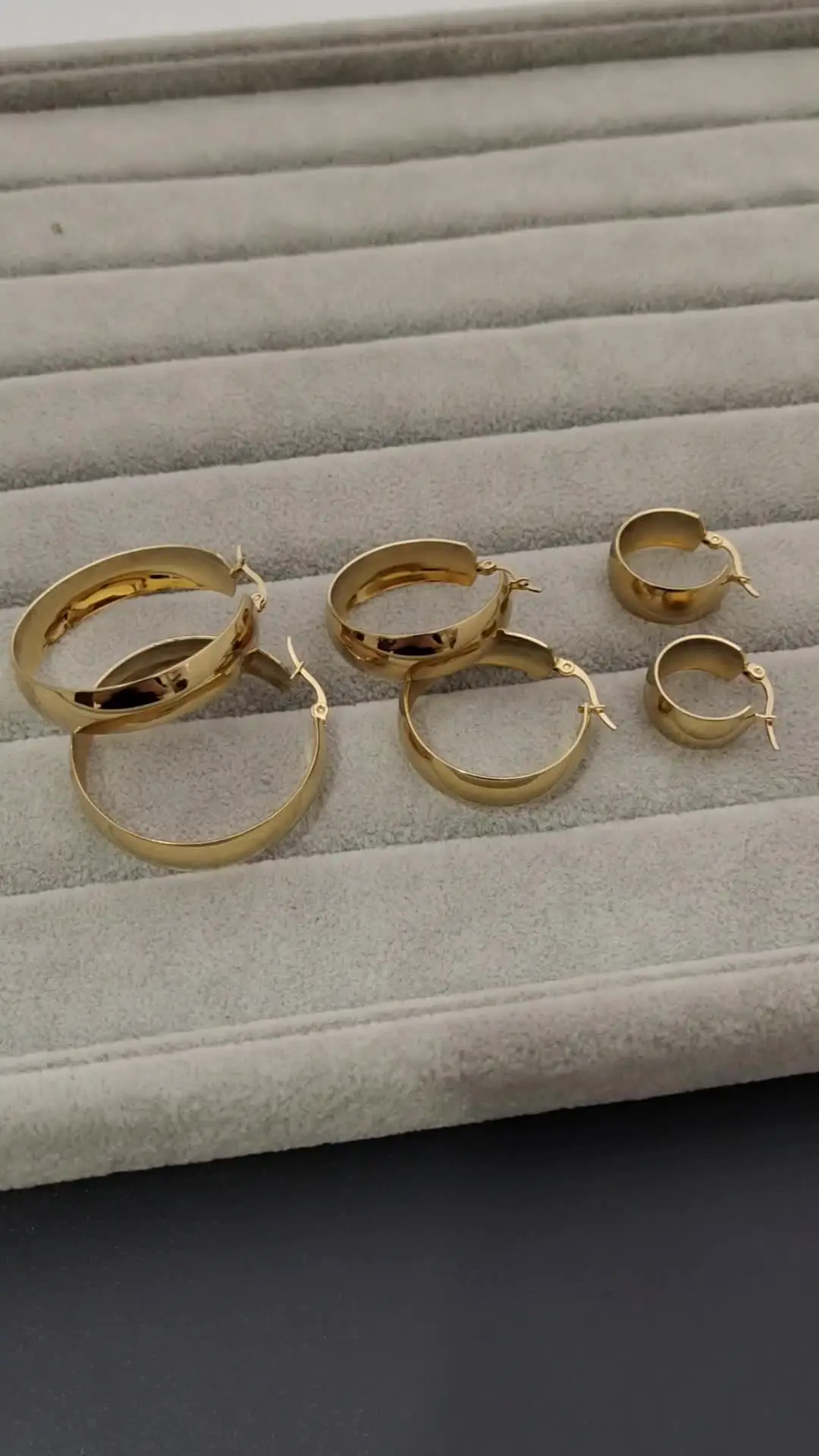 AURSTORE Orecchini a cerchio da donna, in acciaio inox, grande cerchio alla moda, gioielli da donna, 40mm, Acciaio inossidabile, Nessuna pietra preziosa