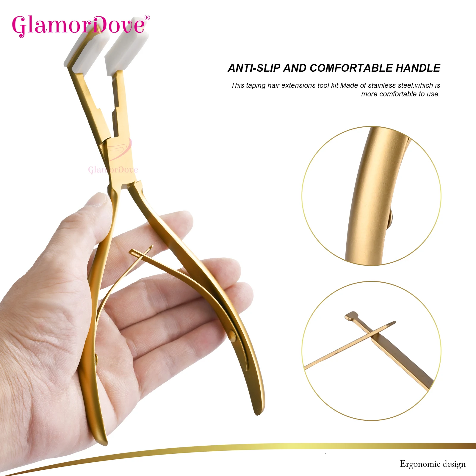 1 PC 7.7 inchTape in Hair Extensions Pliers Stainless Steel Tape In Hair Extensions Tools Kit