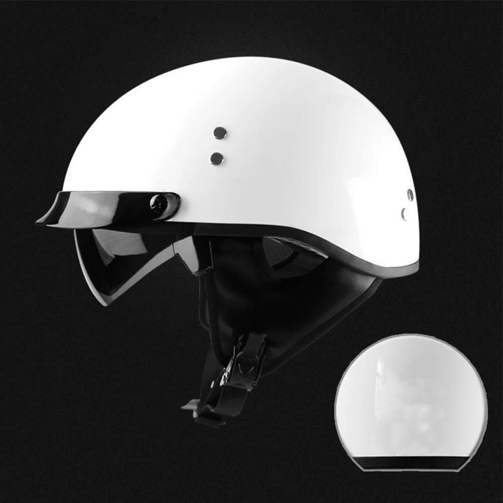 

Шлем мотоциклетный с открытым лицом для мужчин и женщин, удобный защитный козырек от солнца, быстросъемная пряжка